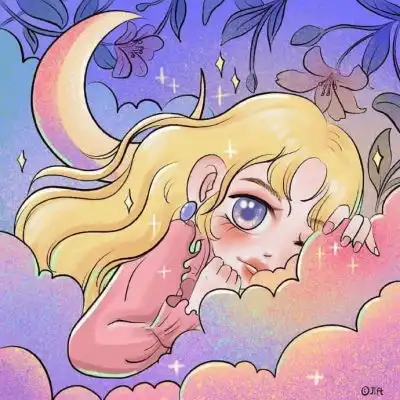 甜美女生手绘插画头像希卡通动漫头像我要个性网