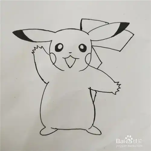怎么画皮卡丘的卡通简笔画