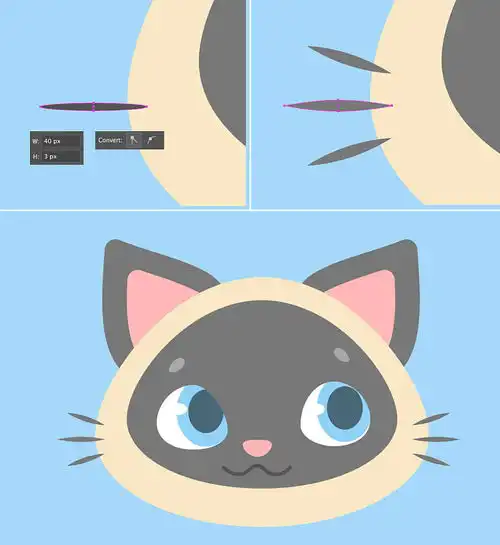 在ai中制作一个可爱的卡通小猫详细教程