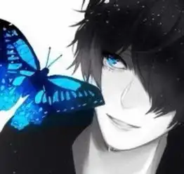 银发紫眸男生头像