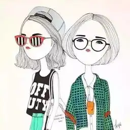 禁欲系闺蜜头像2人系列