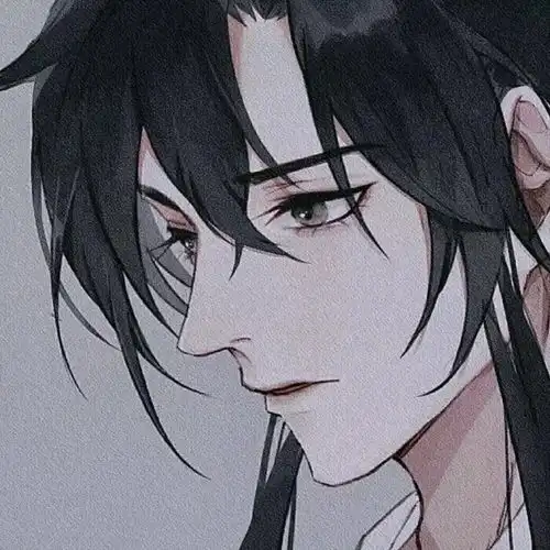 动漫头像黑色系女古风可