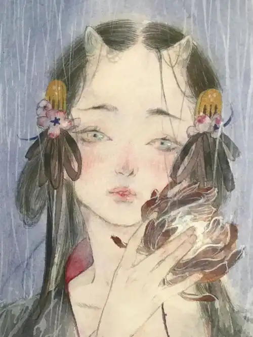 翩若轻鸿,提笔成仙,她笔下的古风插画美到令人心醉
