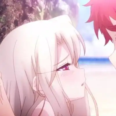 一组甜甜的粉色系动漫情侣头像