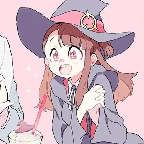 小魔女的卡通头像动画