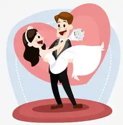 卡通婚礼新郎新娘矢量素材图片免费下载高清装饰图案psd千库网图片编号171881