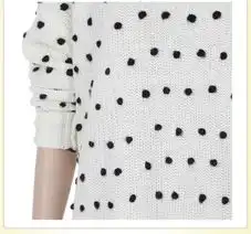 水晶郑秀晶黑白圆点毛衣韩剧hk3明星同款