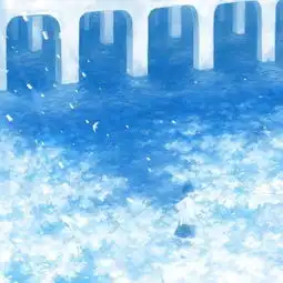 唯美插画在蓝色的世界里漫步