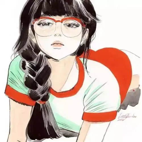 橙色头像女生霸气系二次