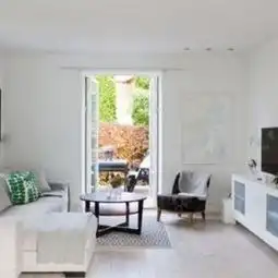 90㎡二居室北欧风格客厅背景墙装修图片大全一起装修网图库