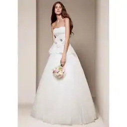 王薇薇verawang1300115000女款婚礼薄纱欧根纱裹胸14白色系象牙白色抹胸蜂腰小裙摆拉链小拖尾婚纱vw351207价格报价图片正品品牌