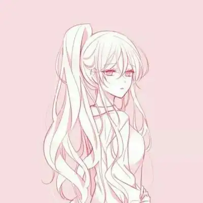 红色系女生头像二次元