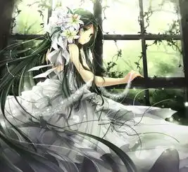 二次元头像冰蓝系女生图