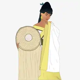 手拿斗笠的古风女子png图图片素材其他格式下载动漫人物大全