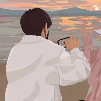 禁欲系情侣头像背影愚人