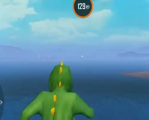 和平精英落地直接收空投三级头吉利服,藏在小黄鸭附近