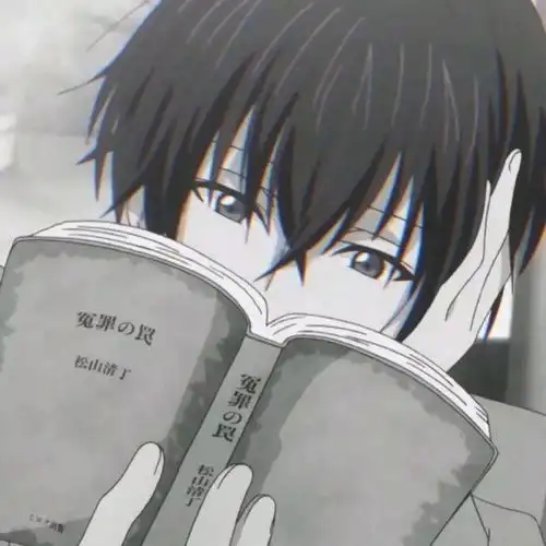 蓝白色动漫头像男