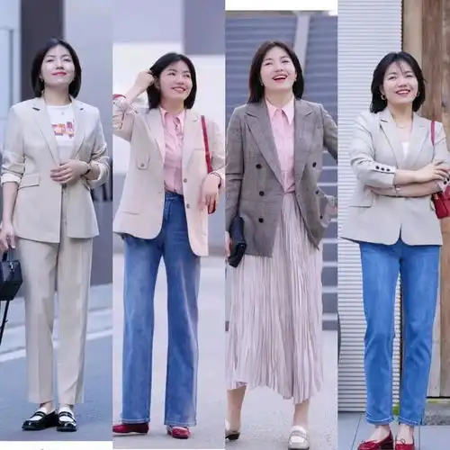 微胖女生担心穿得丑,西服外套搭配技巧最值得学习,既显瘦又时髦