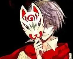 二次元戴狐狸面具头像