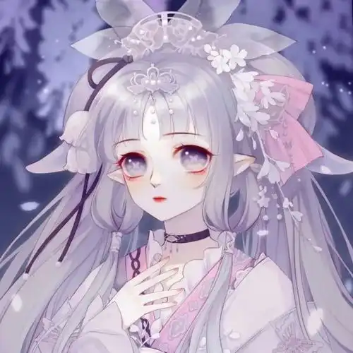 闺蜜头像动漫紫色系