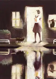 想养只猫,女孩和猫咪的治愈系手绘插画