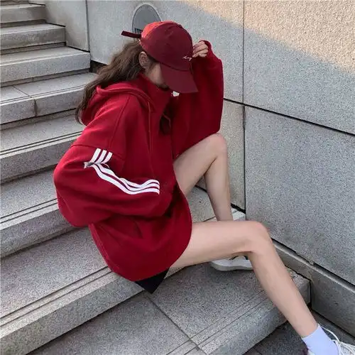 秋冬季外套女韩版宽松学生拉链ins原宿连帽长袖上衣开衫大码卫衣