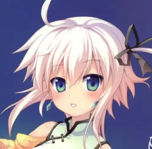 二次元橙色系女生头像蓝