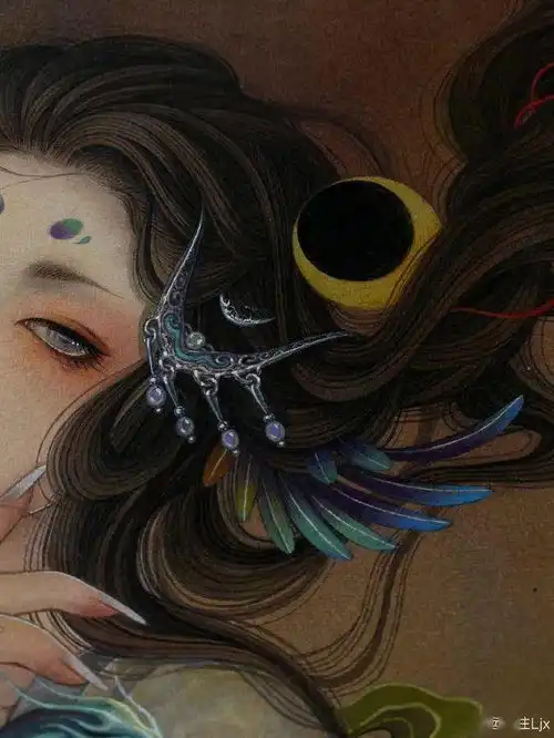 优雅神秘飘飘欲仙,她画笔下的古风美人个个美成凡间精灵,好喜欢