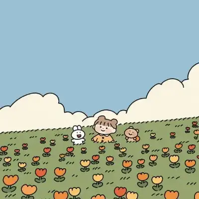 可爱绿色系治愈系插画背景图可微信头像我要个性网