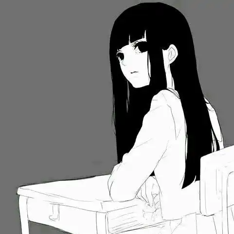 动漫头像纯色动漫女头二次元