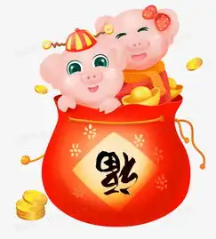 可爱的卡通猪头像猪年