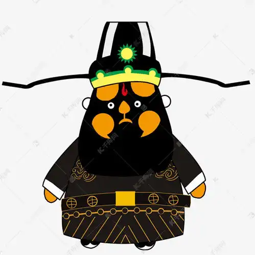 包公扮演者脸谱手绘插画素材图片免费下载千库网
