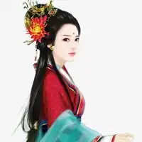 古风头像女霸气红衣女子手绘微信头像图片大全