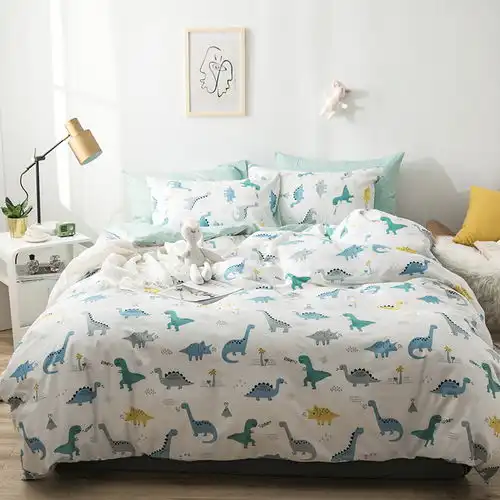 梵罗莱ins风卡通四件套可爱纯棉全棉学生宿舍三件套床单床笠款床上用品