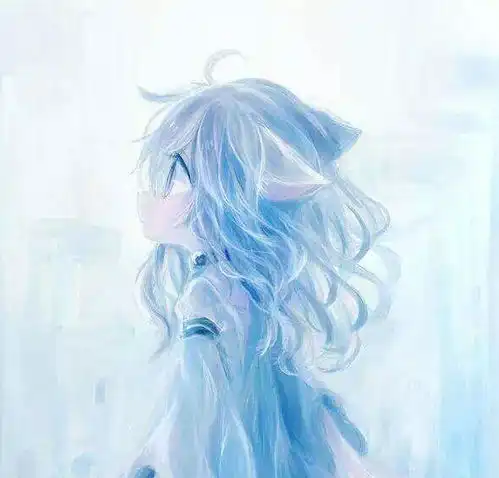 动漫少女头像蓝色系动漫