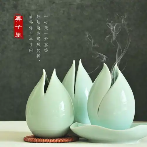 莲心景德镇清新纯手工青瓷高档熏香炉独特创堆糖,美图壁纸兴趣社区