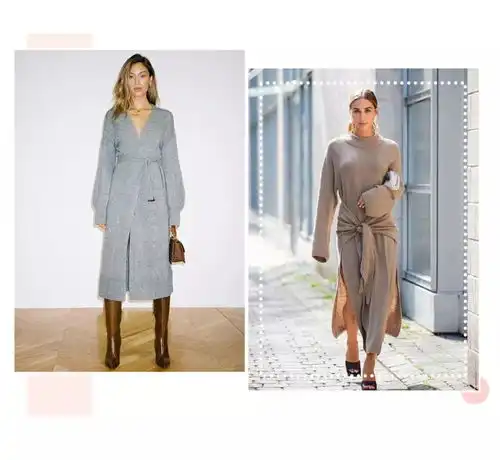 谁说冬天不能穿小裙子这16件毛衣裙冬天必入,梨形身材女孩看过来