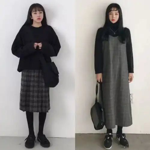 可爱的软妹系秋冬裙装搭配,天冷也要穿小裙子呀