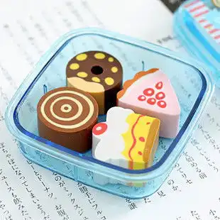 杂货装满甜品的饭盒橡皮