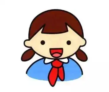少先队员无头女孩抠图