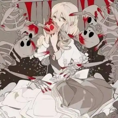 黑暗丧风格女头像动漫恐怖少女