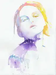 精美的国外水彩画时尚插图