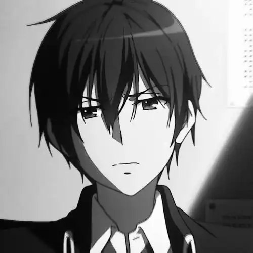 头像黑白动漫男生头像