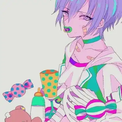 现代卡通油画头像男