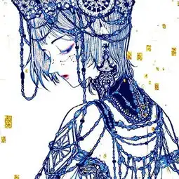 高冷韩国插画女生头像系