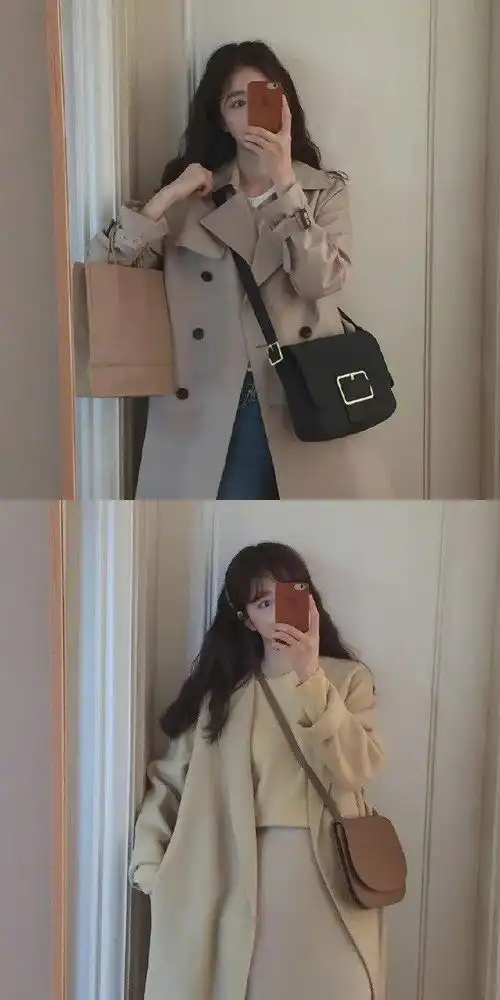 简约款式柔和色系组成的经典韩系穿搭