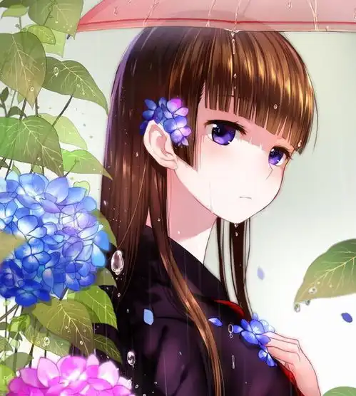 二次元动漫美图一双眼睛如星辰如明月,个性十足的小姑娘