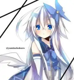 白发蓝眸的动漫少女图片