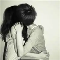 情侣头像牵手一对两张灰色男的背包