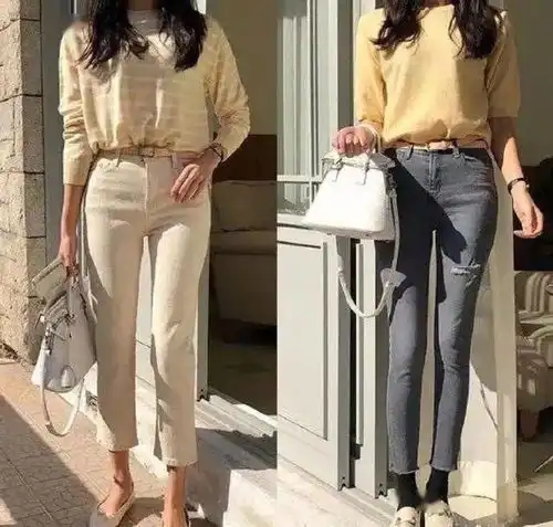 今年流行的小脚裤,你会搭配吗这样穿太有心机了